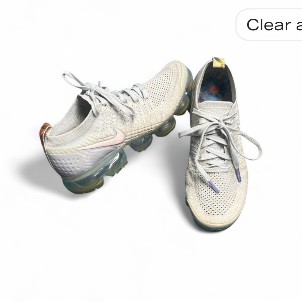 Stylish Cream Knit NIKE VAPORMAX Sneakers 🔥🔥